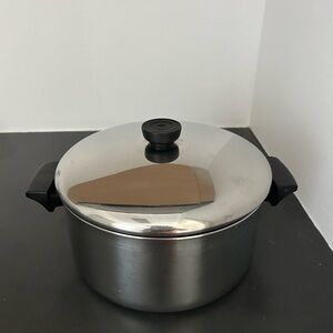 Vintage Revere Ware Copper Clad  Bottom 4 1/2 Qt. Stockpot With Lid Made in USA